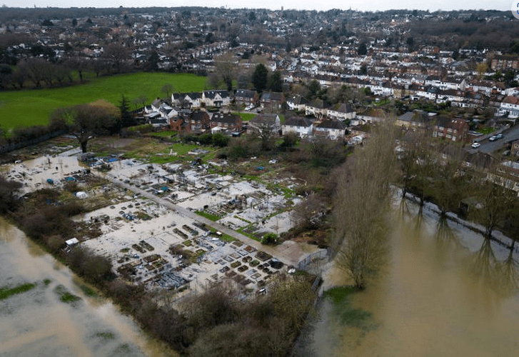 Parts of London suffered severe flooding from Storm Henk