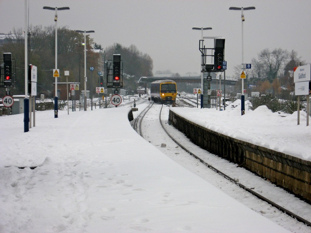 Train snow covered