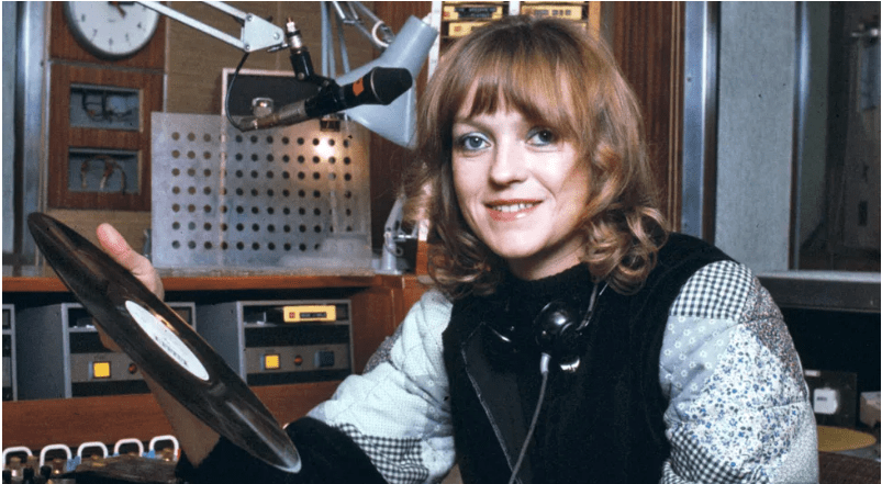 Annie Nightingale in the BBC Radio 1 studio in 1976